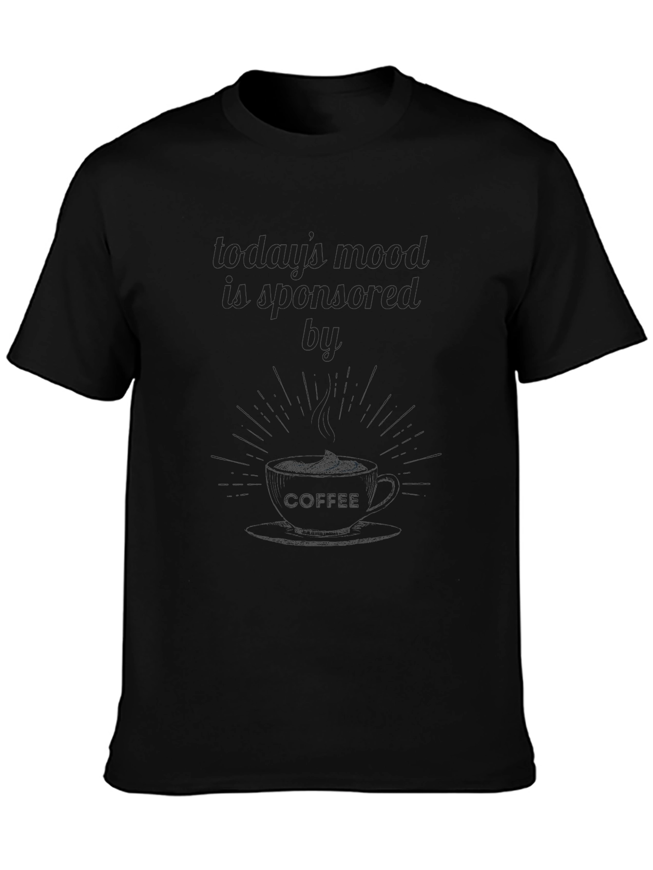 Todays Mood T-Shirt - Black Crew Neck Tee