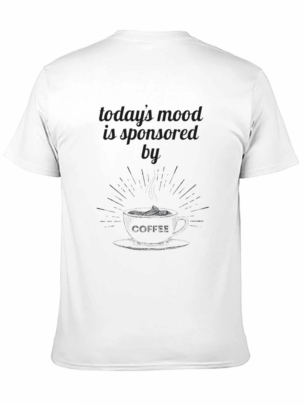 Todays Mood T-Shirt - Black Crew Neck Tee