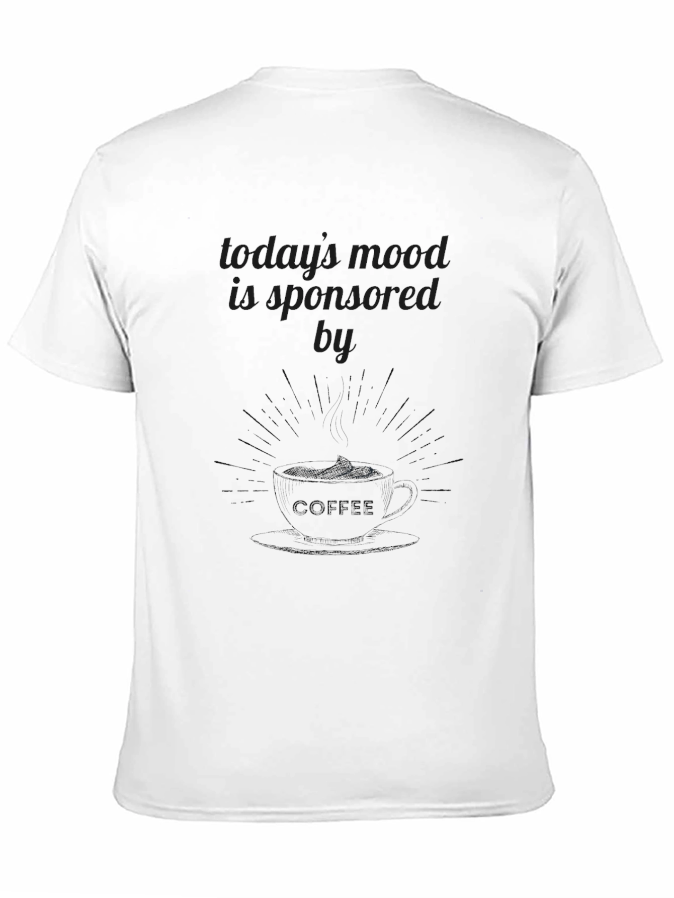 Todays Mood T-Shirt - Black Crew Neck Tee
