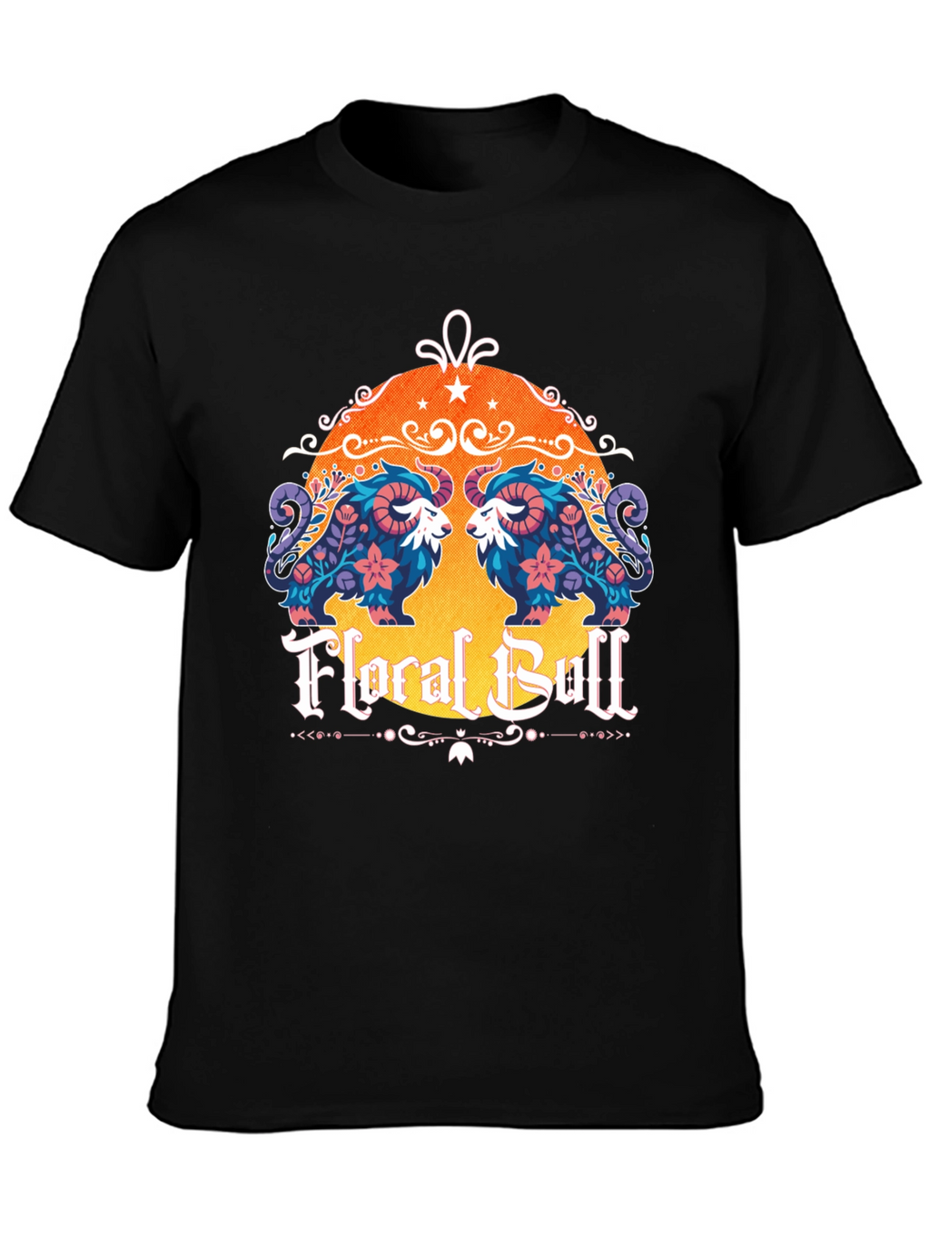Floral Bull Graphic Tee
