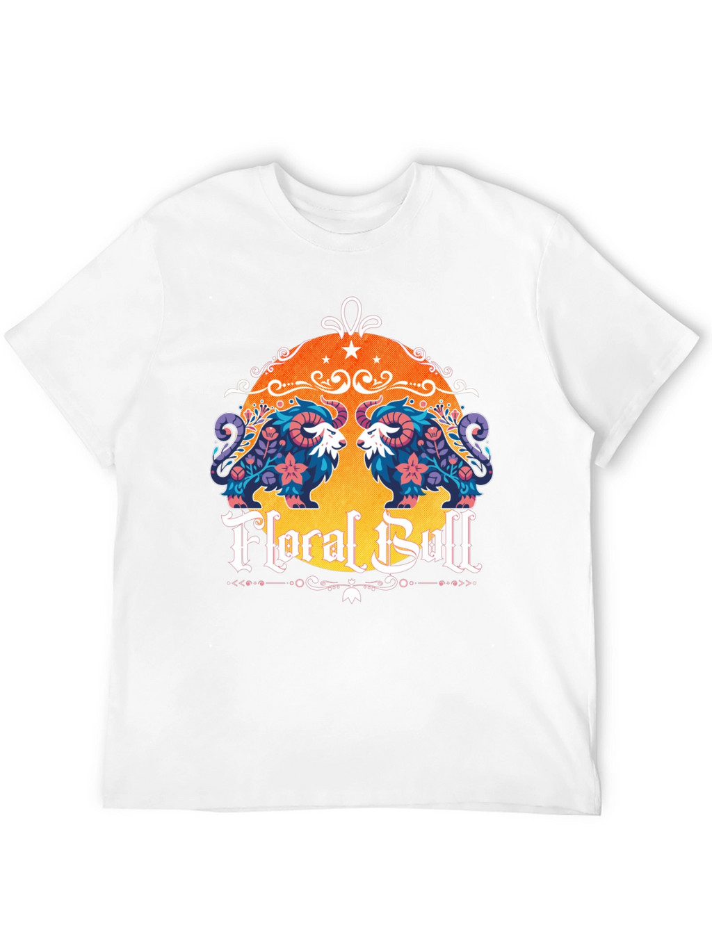 Floral Bull Graphic Tee