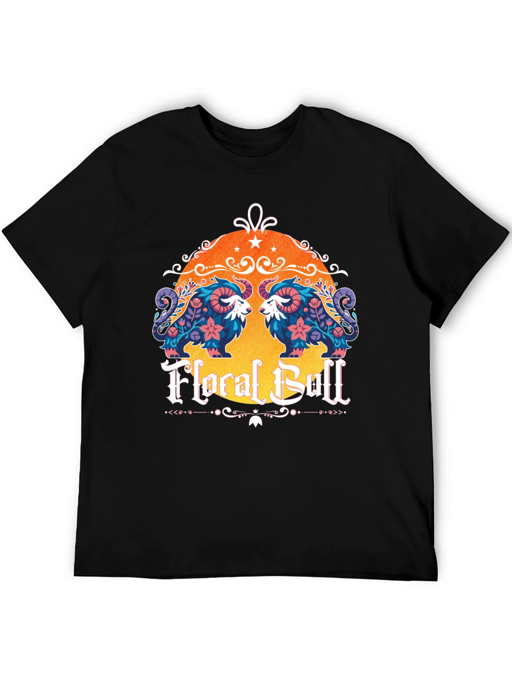 Floral Bull Graphic Tee