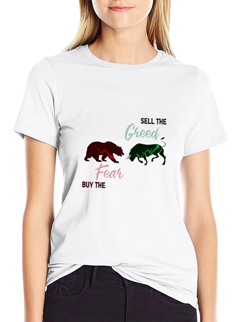 Sell The Greed Buy The Fear Black T-Shirt