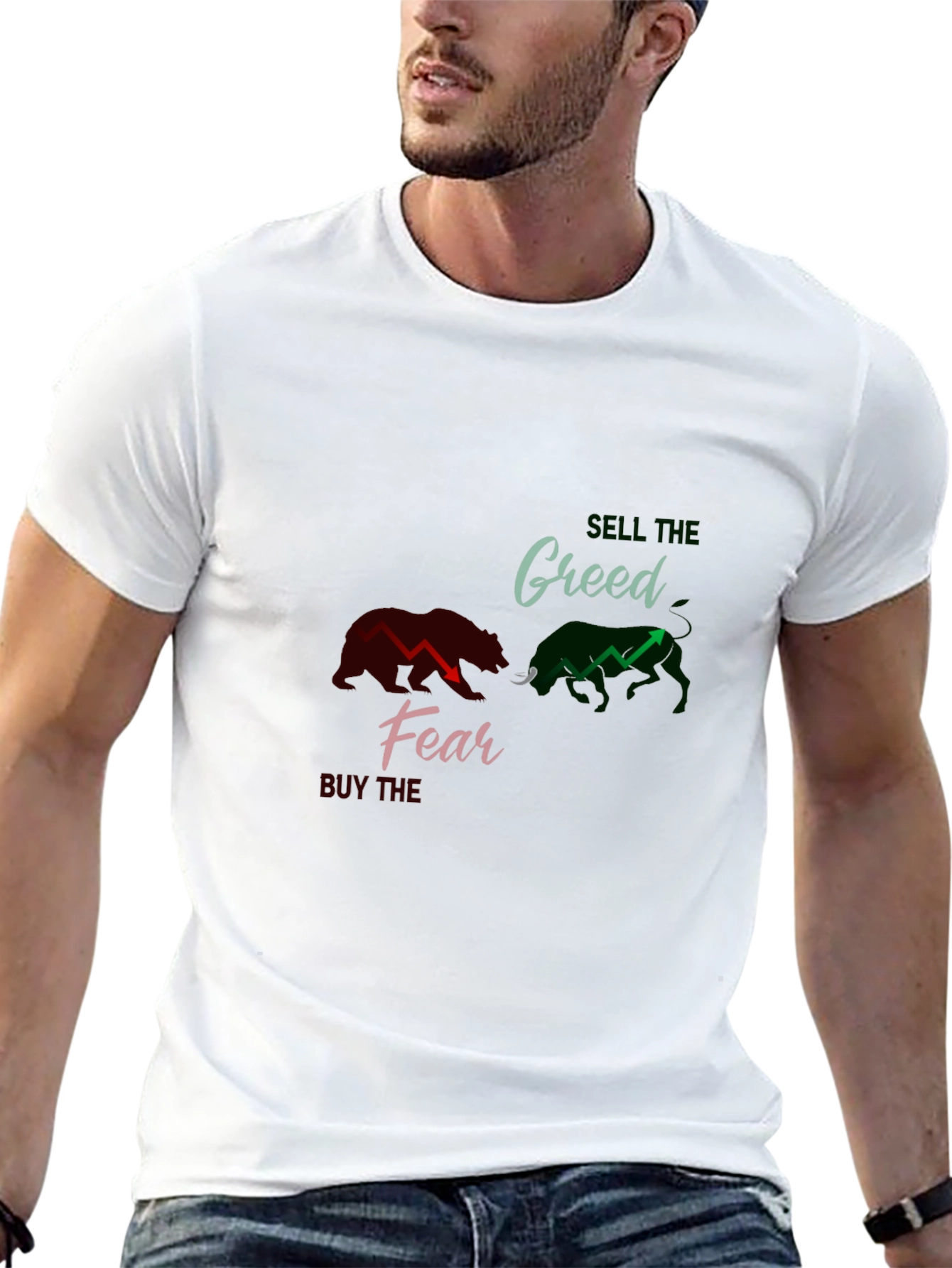 Sell The Greed Buy The Fear Black T-Shirt