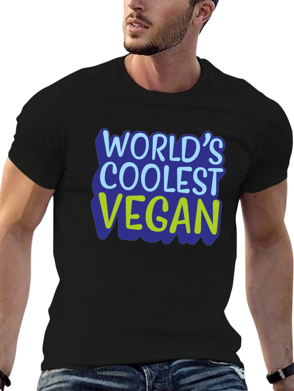 Worlds Coolest Vegan T-Shirt - Black