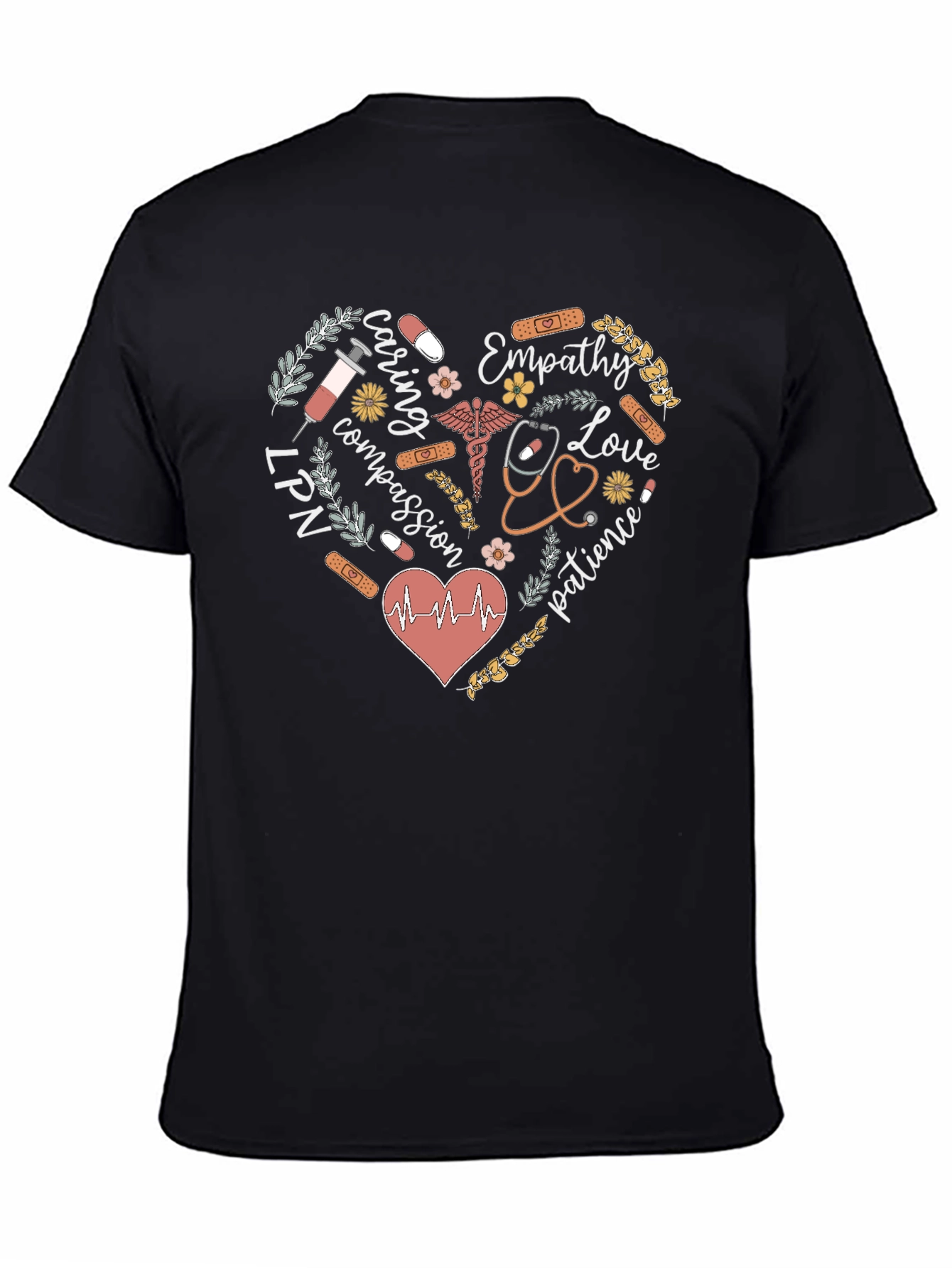 LPN Nurse Heart Graphic Tee