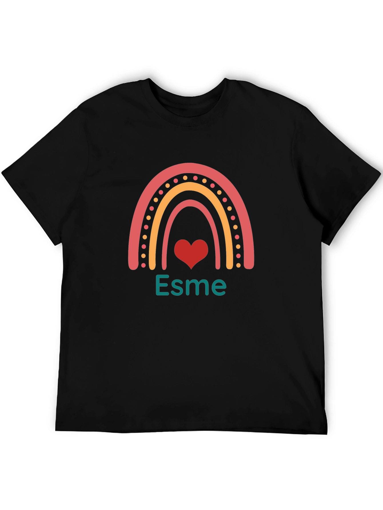 Esme Rainbow Heart Tee - Personalized Gift