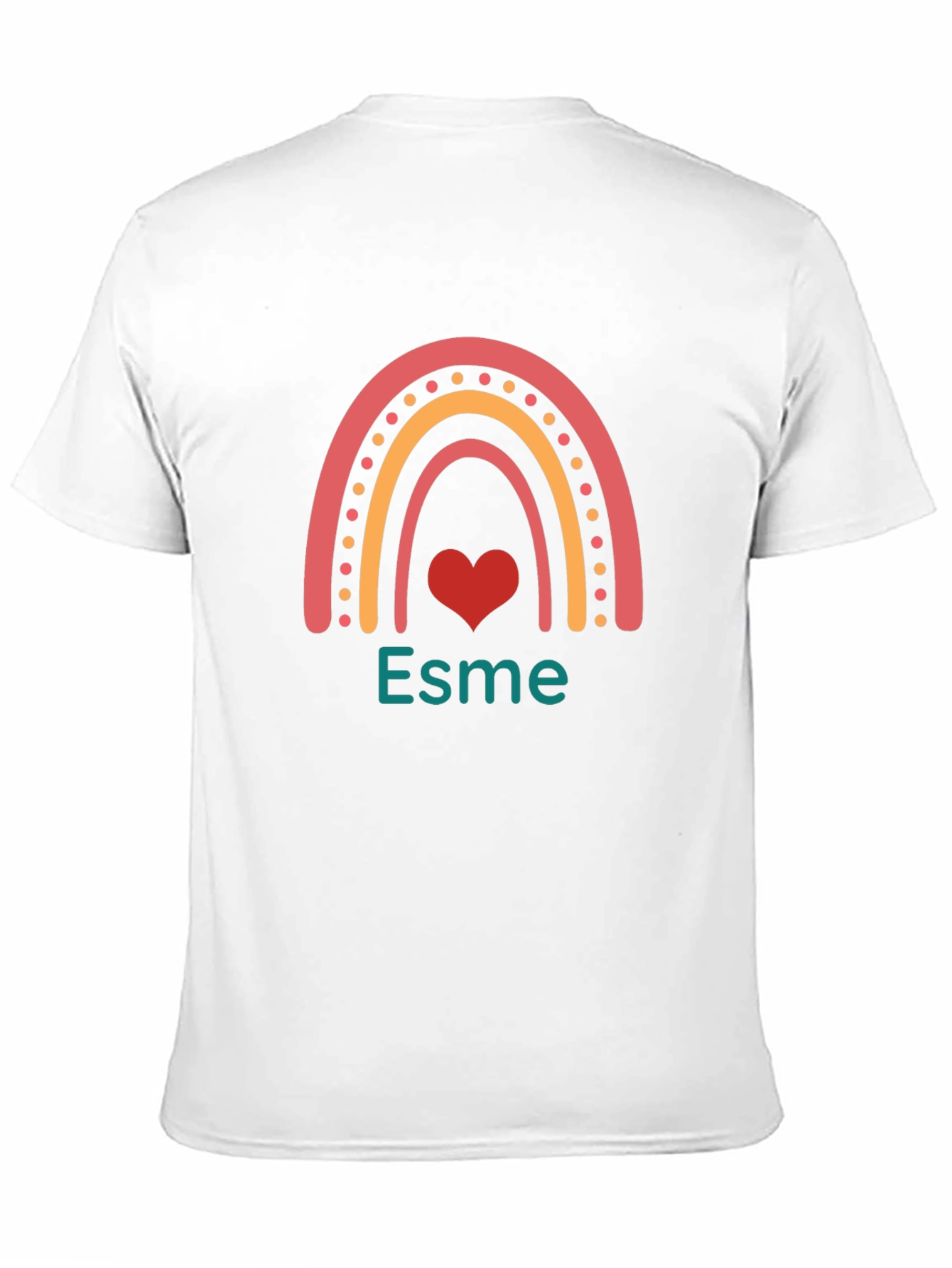 Esme Rainbow Heart Tee - Personalized Gift