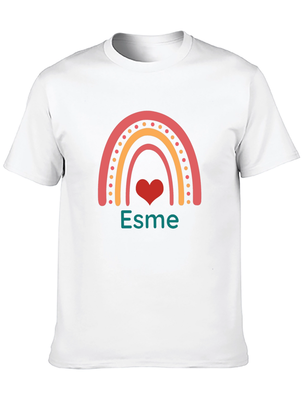 Esme Rainbow Heart Tee - Personalized Gift