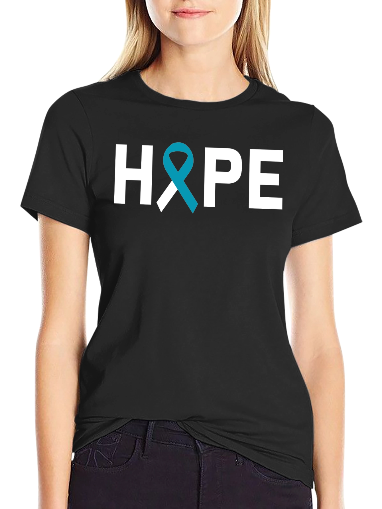 HOPE Awareness T-Shirt Teal Ribbon