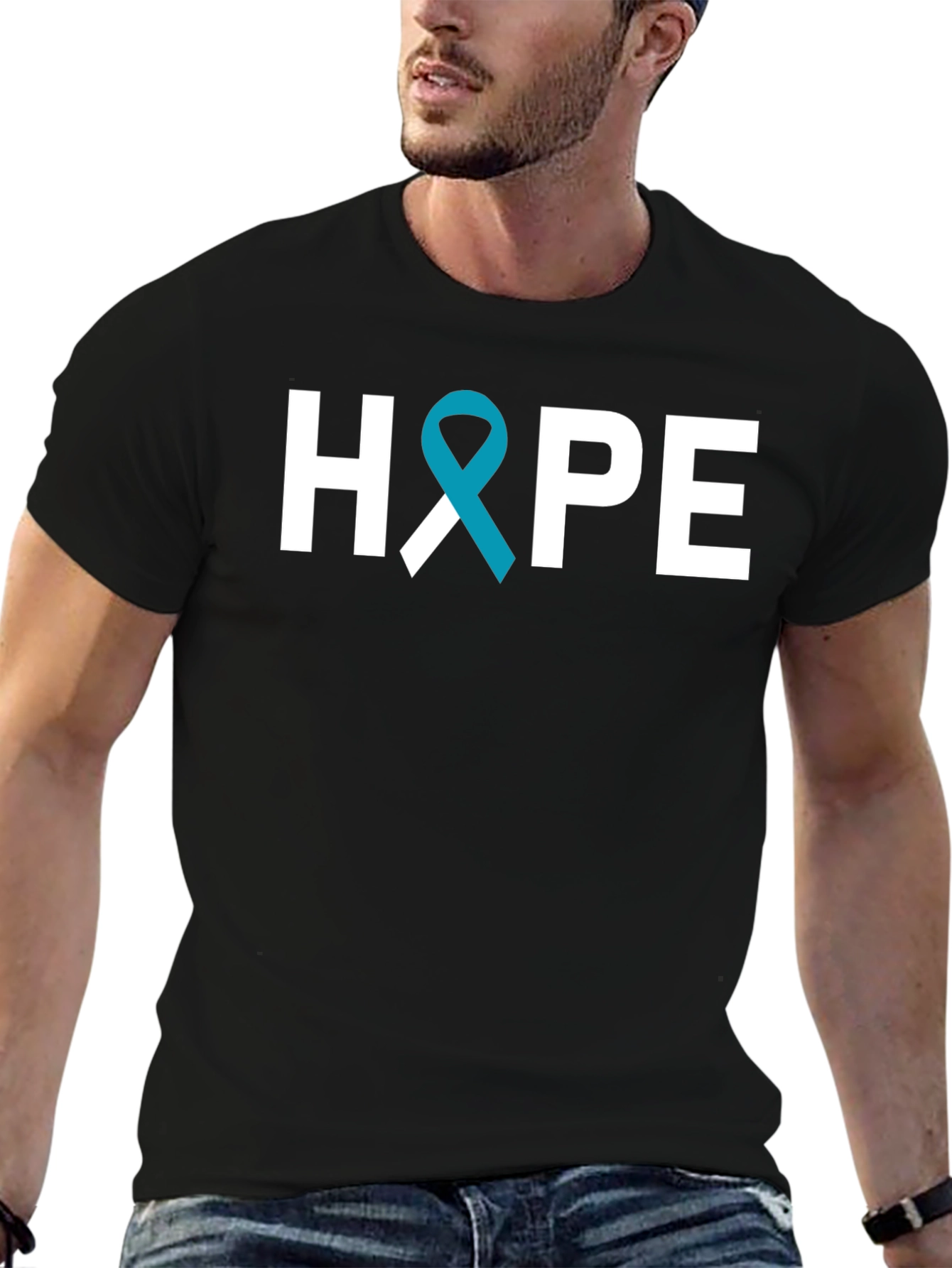 HOPE Awareness T-Shirt Teal Ribbon