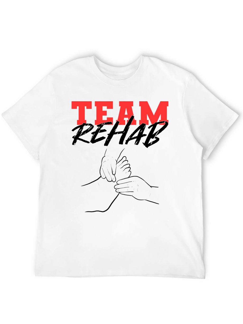 Team Rehab Graphic Tee - Black Cotton T-Shirt