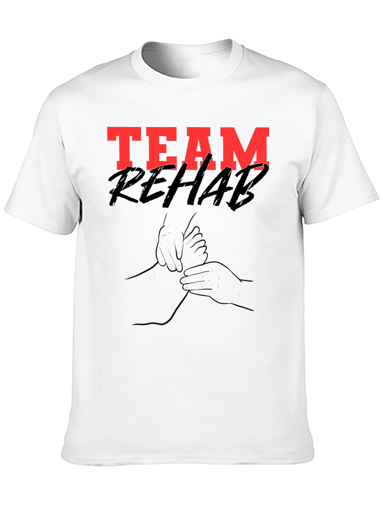 Team Rehab Graphic Tee - Black Cotton T-Shirt