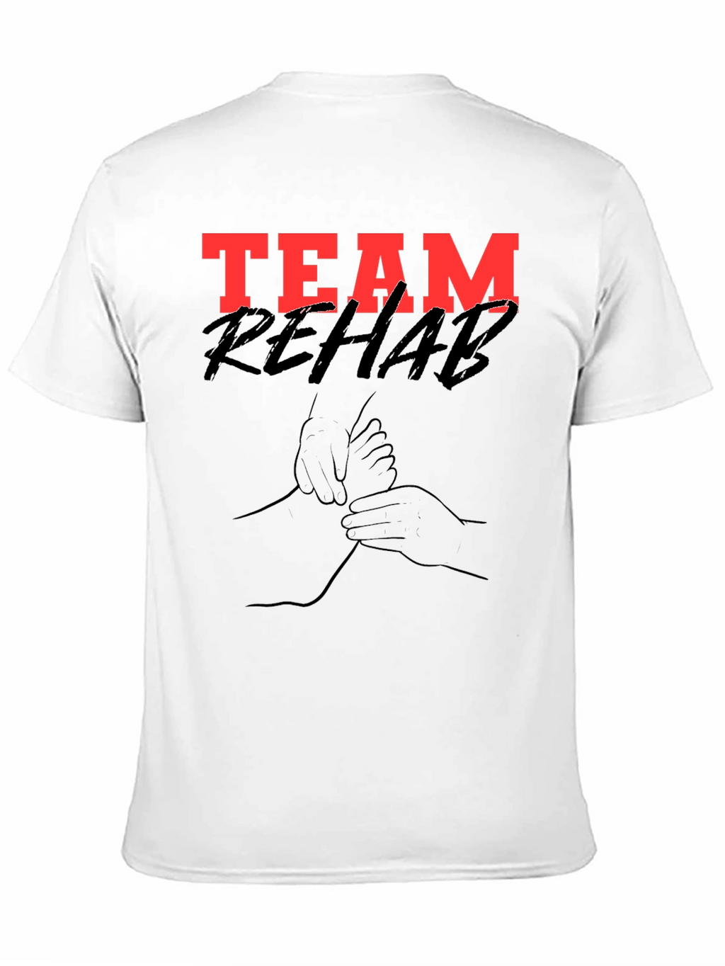 Team Rehab Graphic Tee - Black Cotton T-Shirt