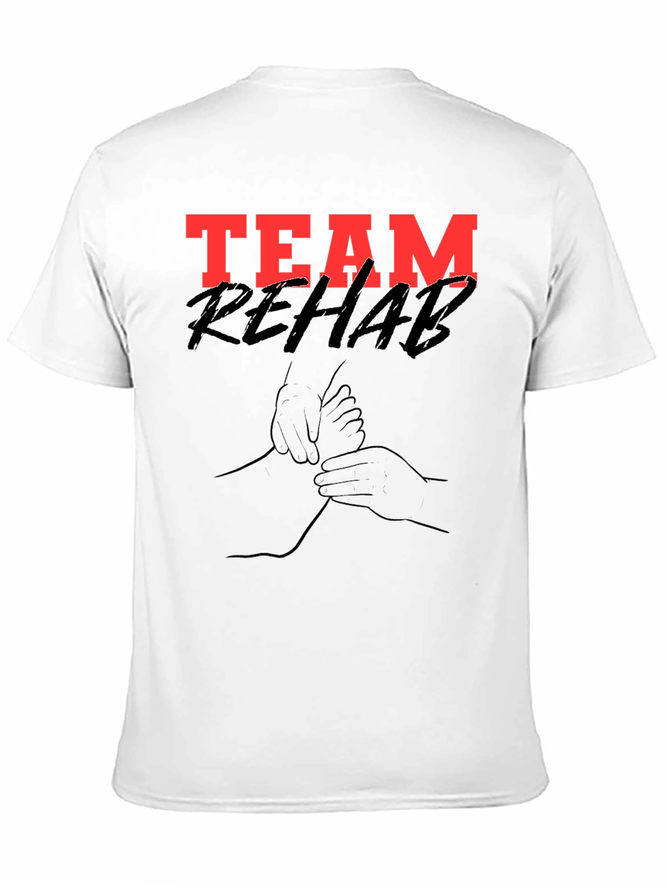 Team Rehab Graphic Tee - Black Cotton T-Shirt