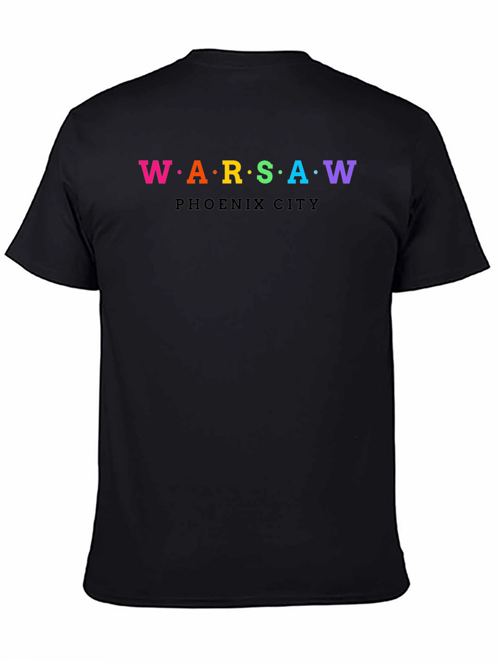 Warsaw Phoenix City Rainbow Text Graphic T-Shirt