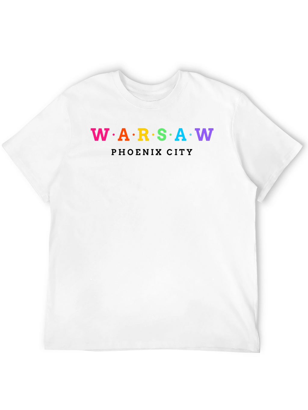 Warsaw Phoenix City Rainbow Text Graphic T-Shirt