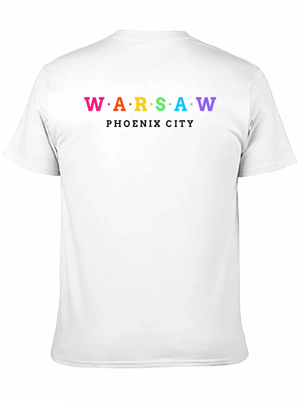 Warsaw Phoenix City Rainbow Text Graphic T-Shirt