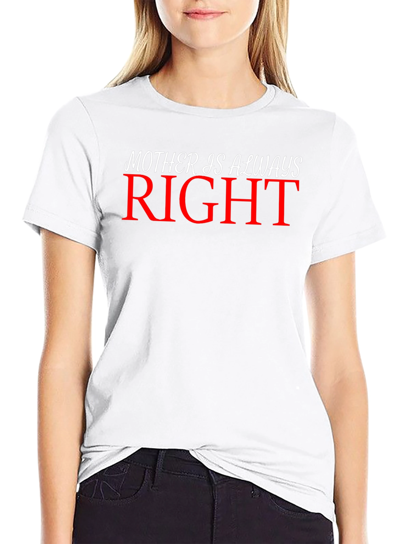 Mother Is Always Right Graphic Tee - Black