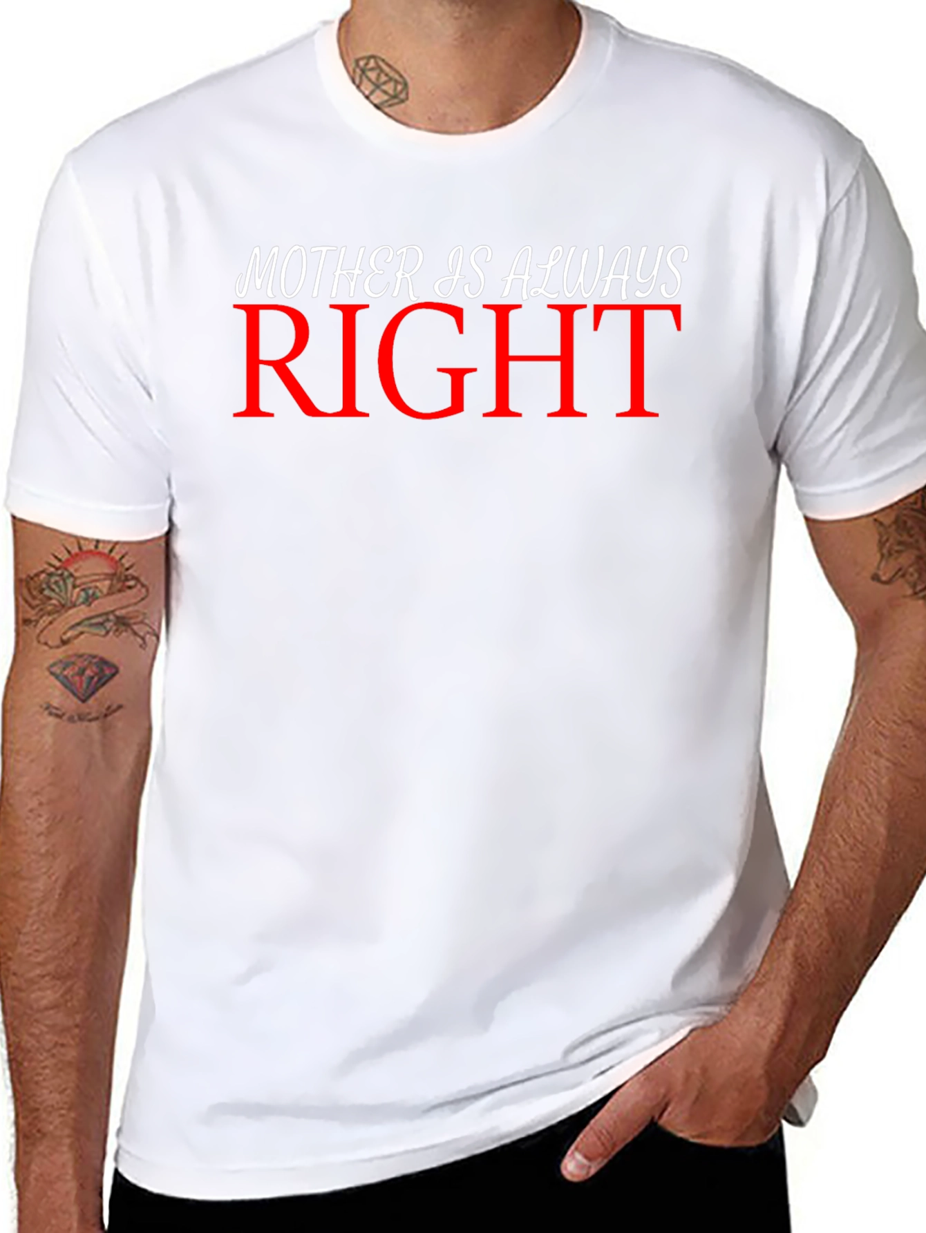 Mother Is Always Right Graphic Tee - Black