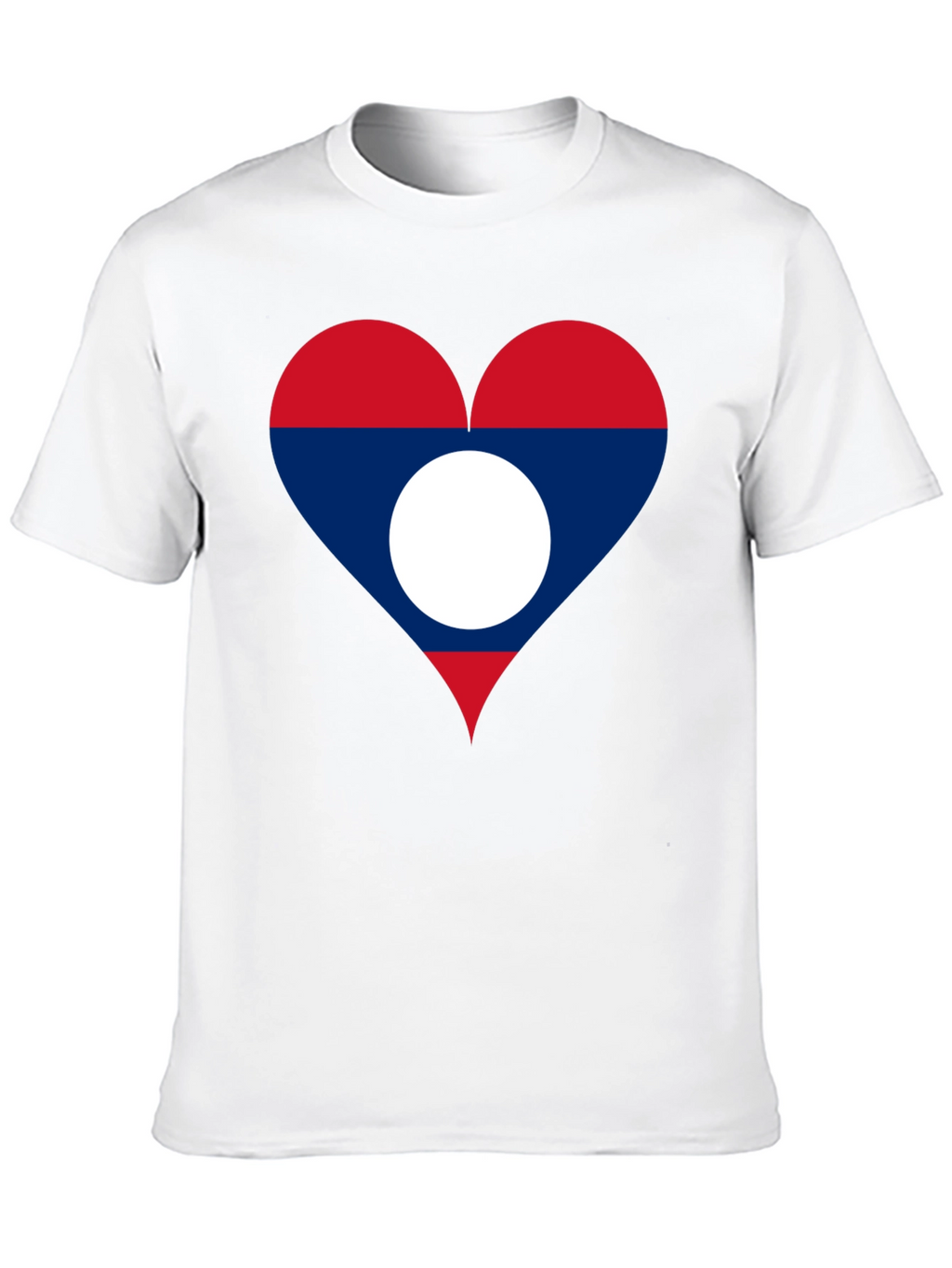 Laos Flag Heart T-Shirt - Show Your Love!