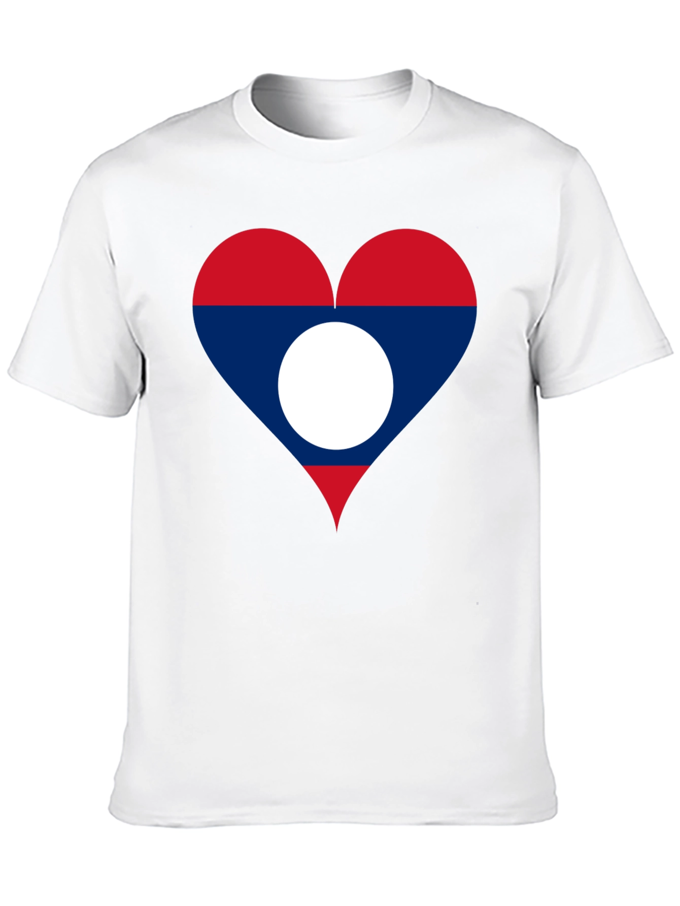 Laos Flag Heart T-Shirt - Show Your Love!