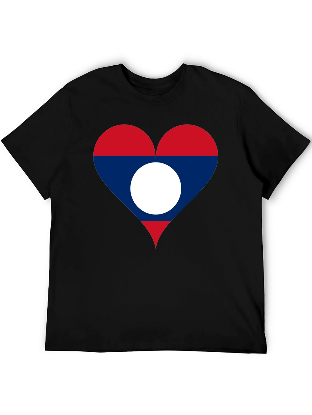 Laos Flag Heart T-Shirt - Show Your Love!