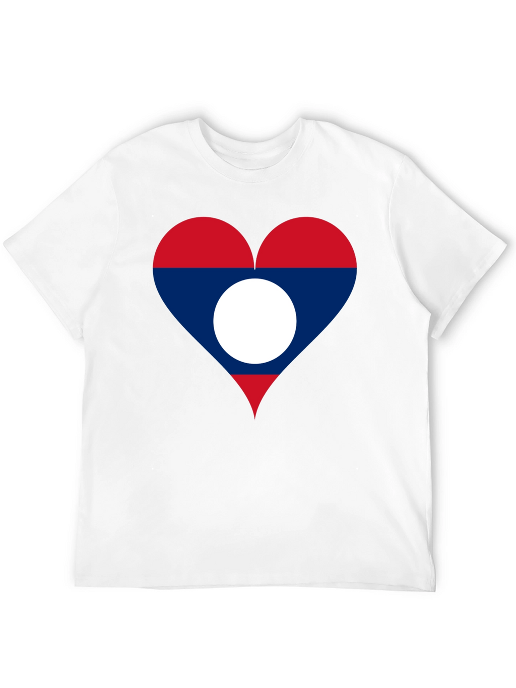 Laos Flag Heart T-Shirt - Show Your Love!