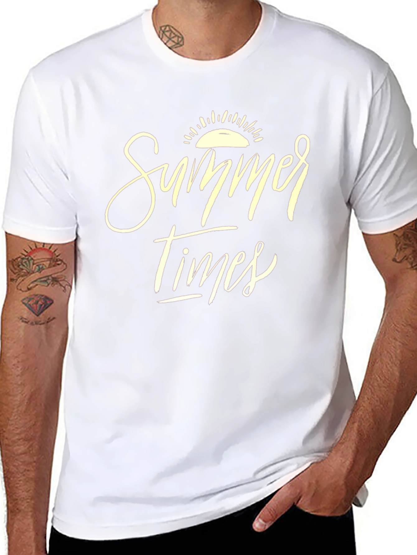 Summer Times Graphic Tee - Casual Black T-Shirt