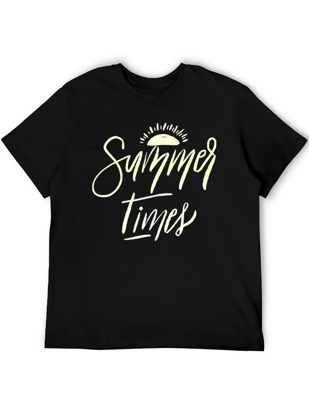 Summer Times Graphic Tee - Casual Black T-Shirt