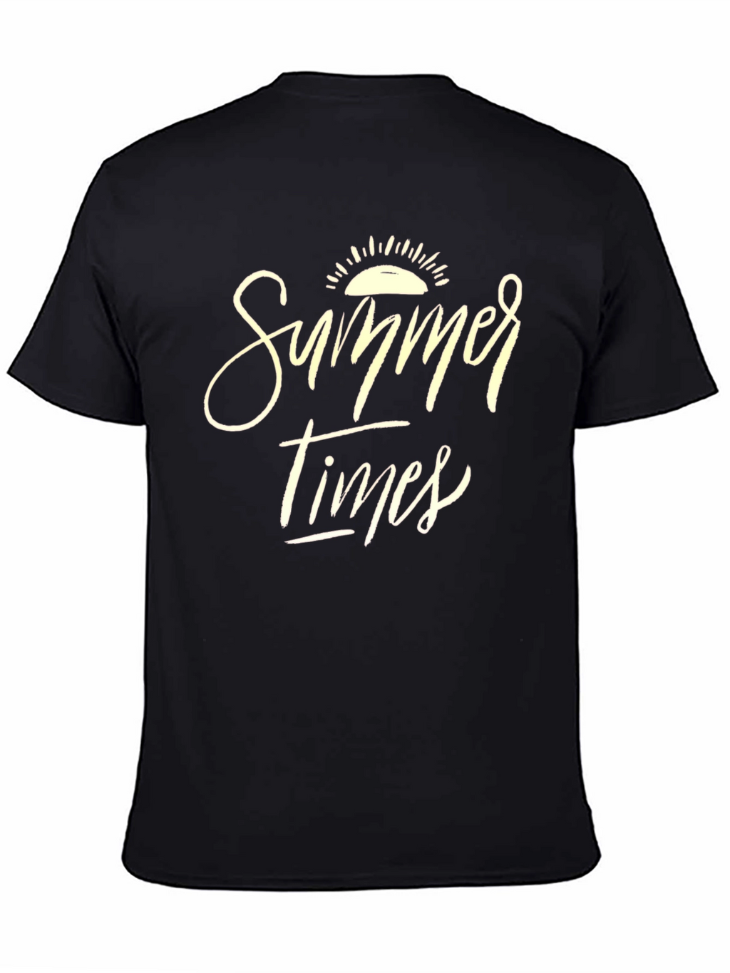 Summer Times Graphic Tee - Casual Black T-Shirt