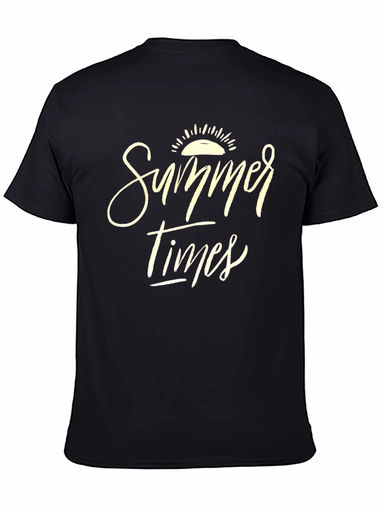 Summer Times Graphic Tee - Casual Black T-Shirt