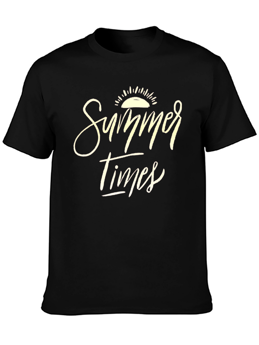 Summer Times Graphic Tee - Casual Black T-Shirt