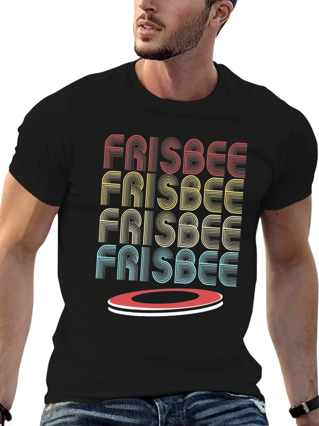 Retro Frisbee T-Shirt - Stylish Sportswear