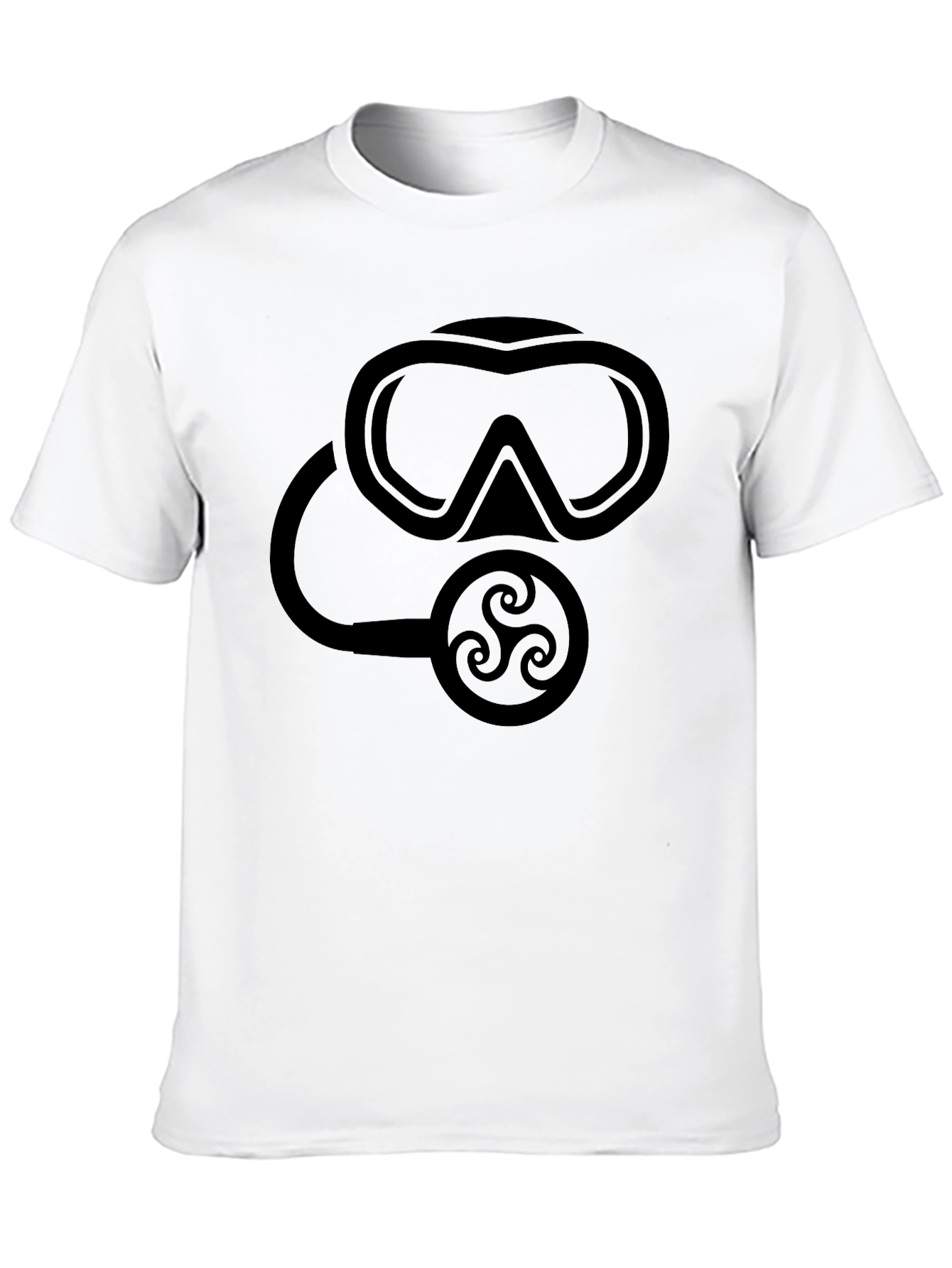 Scuba Mask Graphic Tee - Black Dive Shirt