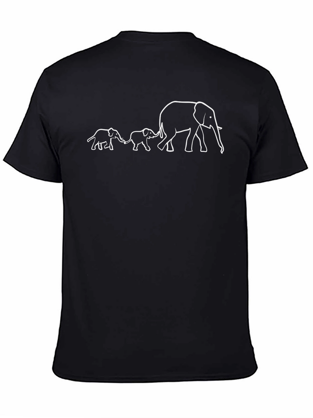 Elephant Family Graphic Tee - Cute Animal Design