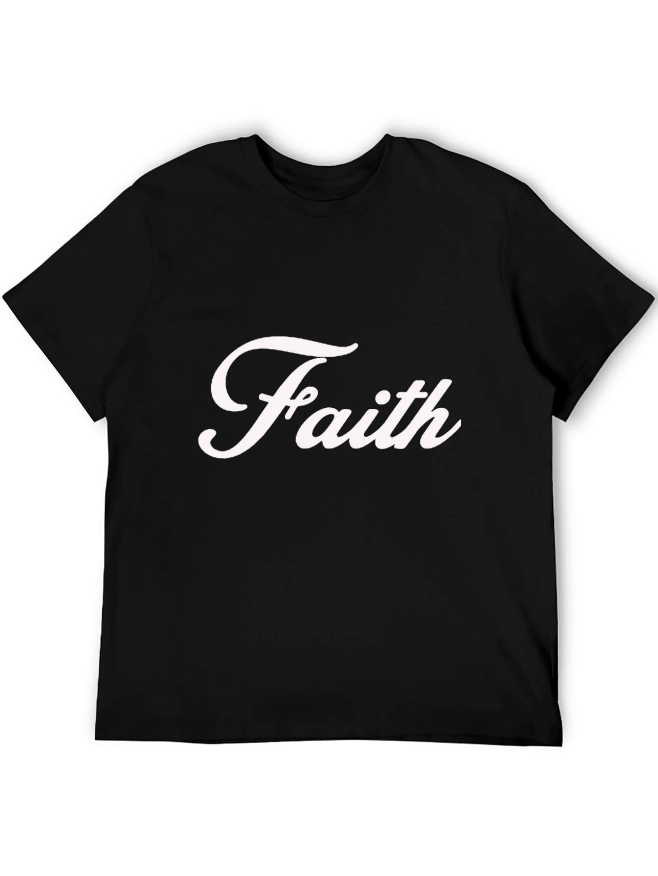 Faith Graphic Tee - Casual Black Cotton T-Shirt