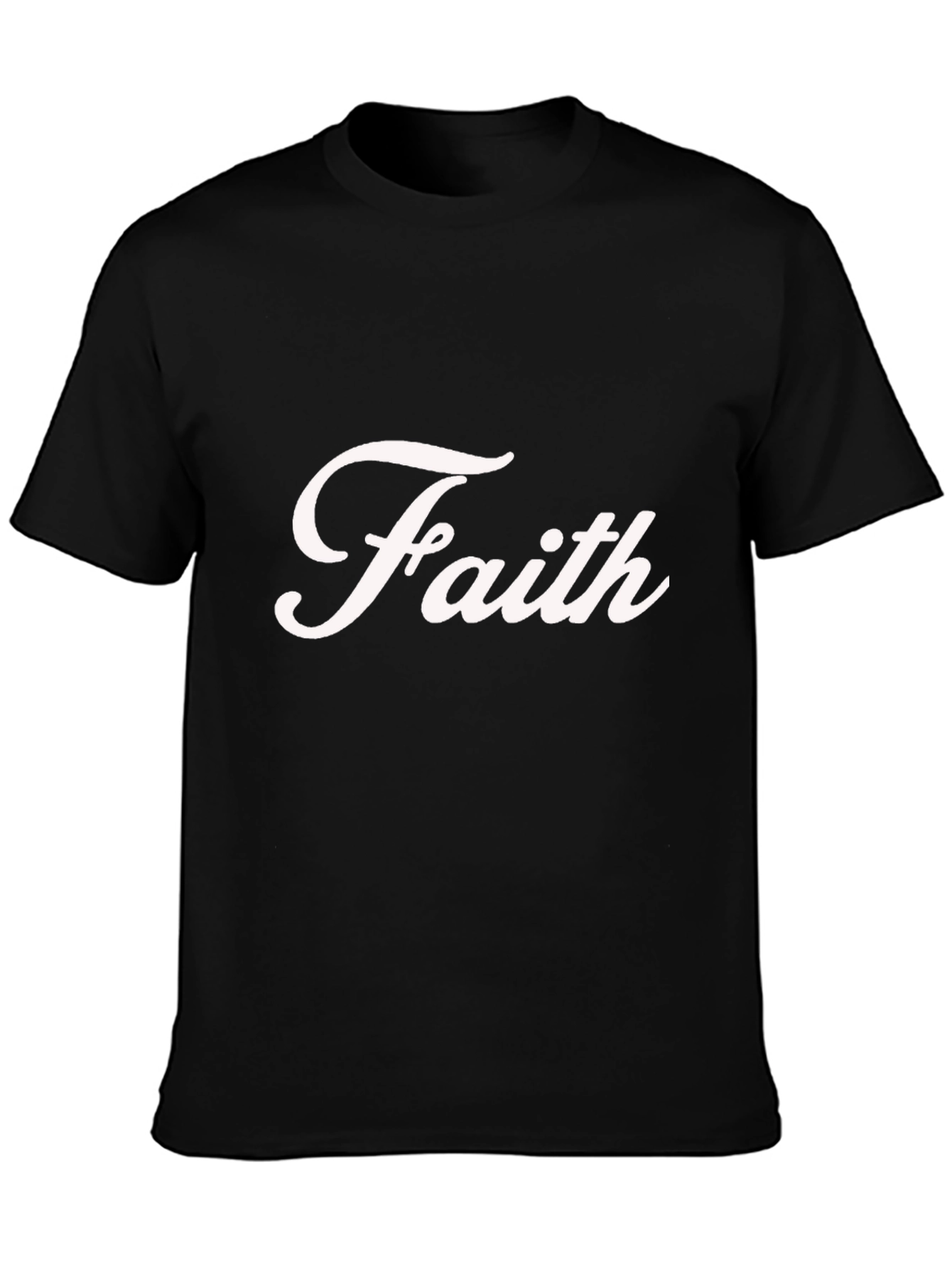 Faith Graphic Tee - Casual Black Cotton T-Shirt