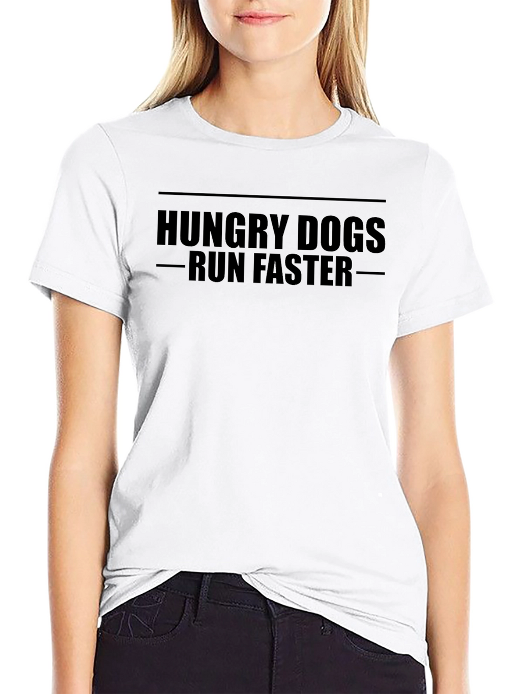 Hungry Dogs Run Faster Black T-Shirt