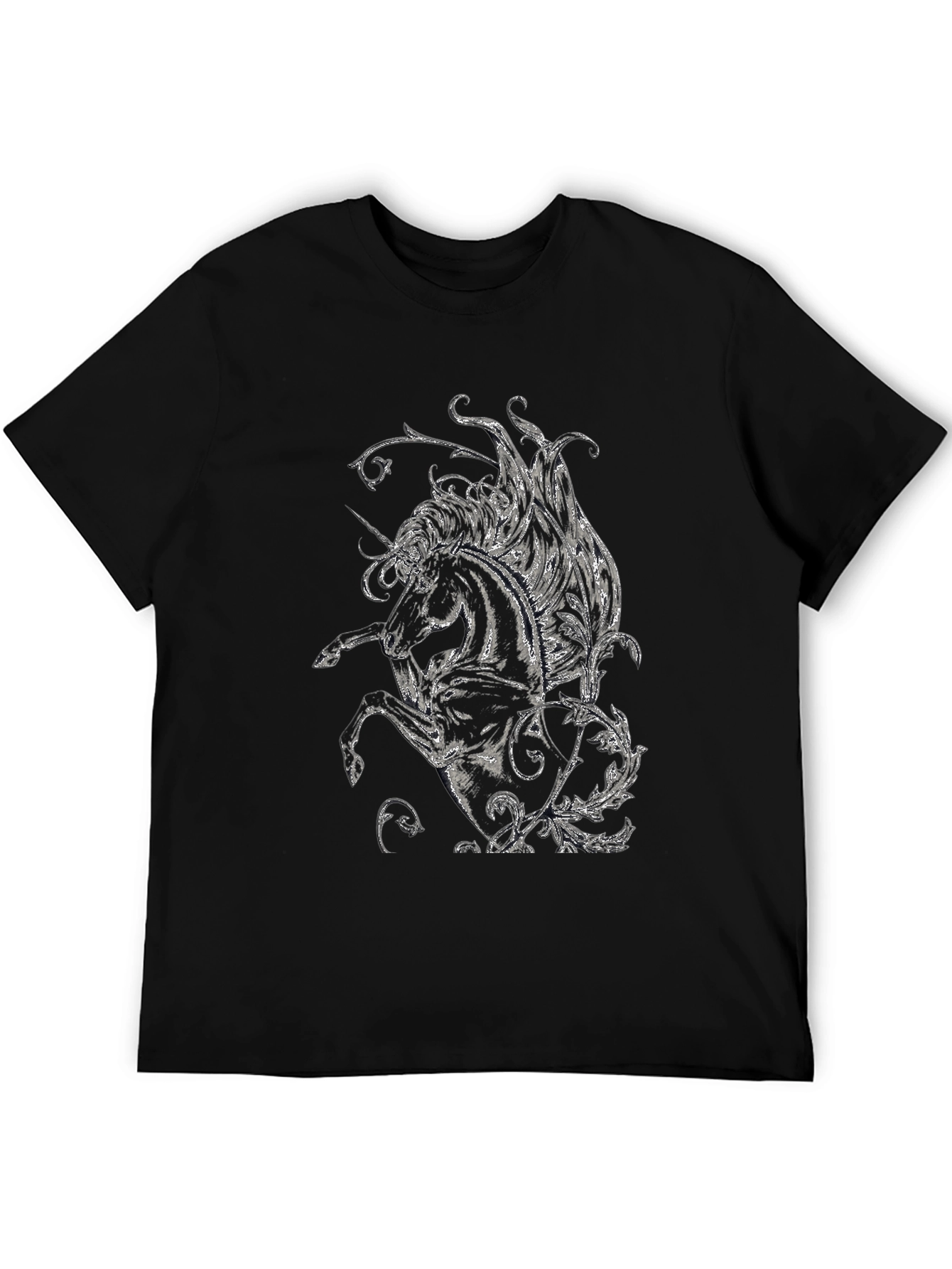 Unicorn Graphic Tee - Stylish Black T-Shirt