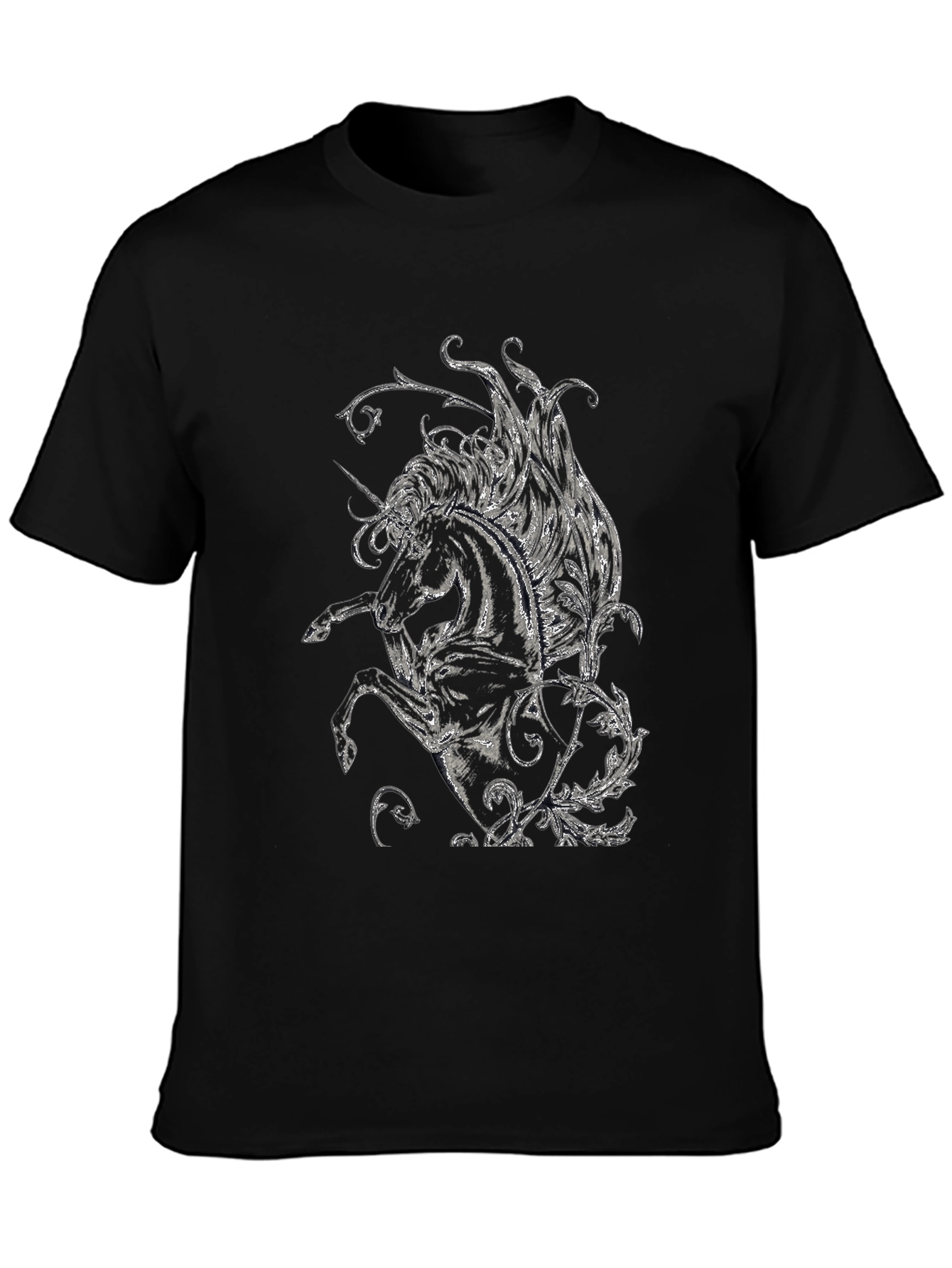 Unicorn Graphic Tee - Stylish Black T-Shirt