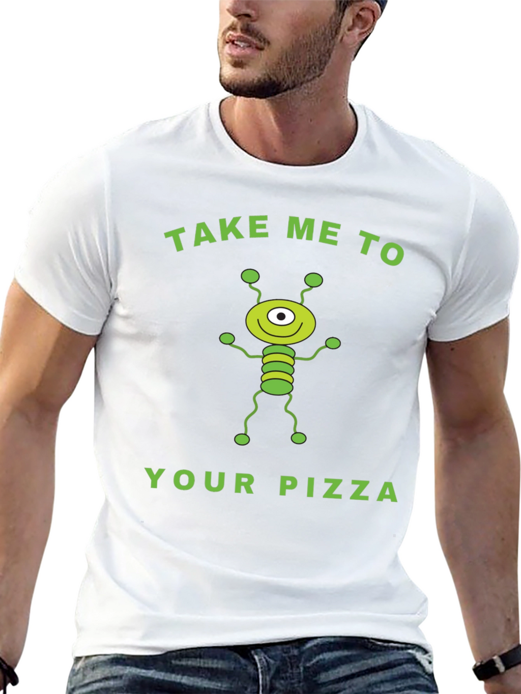 Alien Pizza Graphic Tee - Fun & Unique!