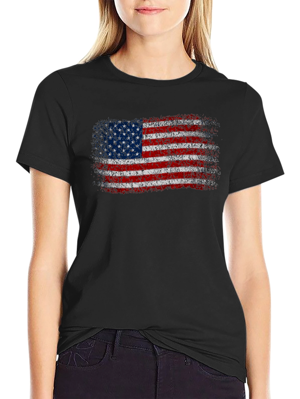 American Flag Grunge T-Shirt - Patriotic Pride