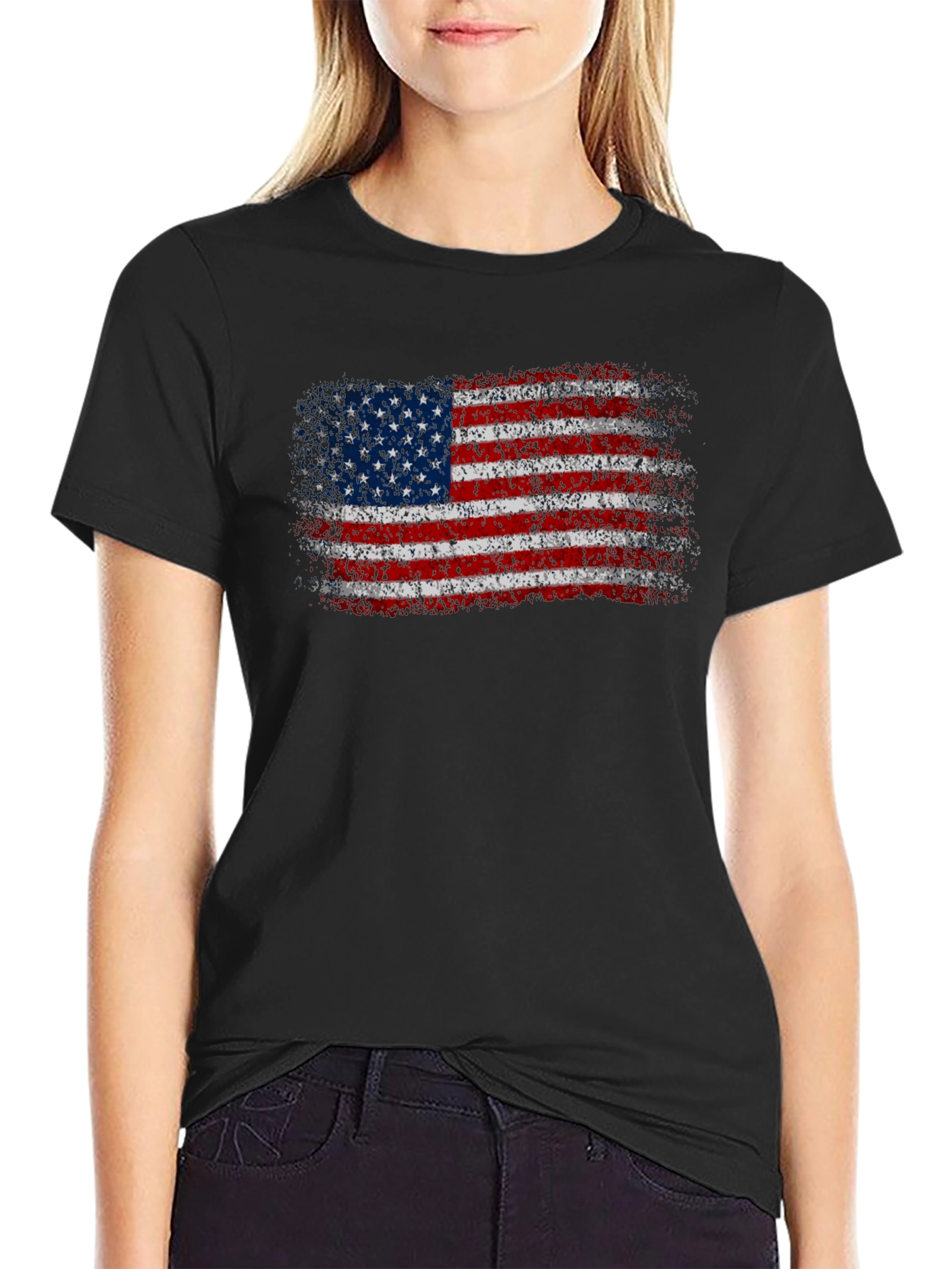 American Flag Grunge T-Shirt - Patriotic Pride