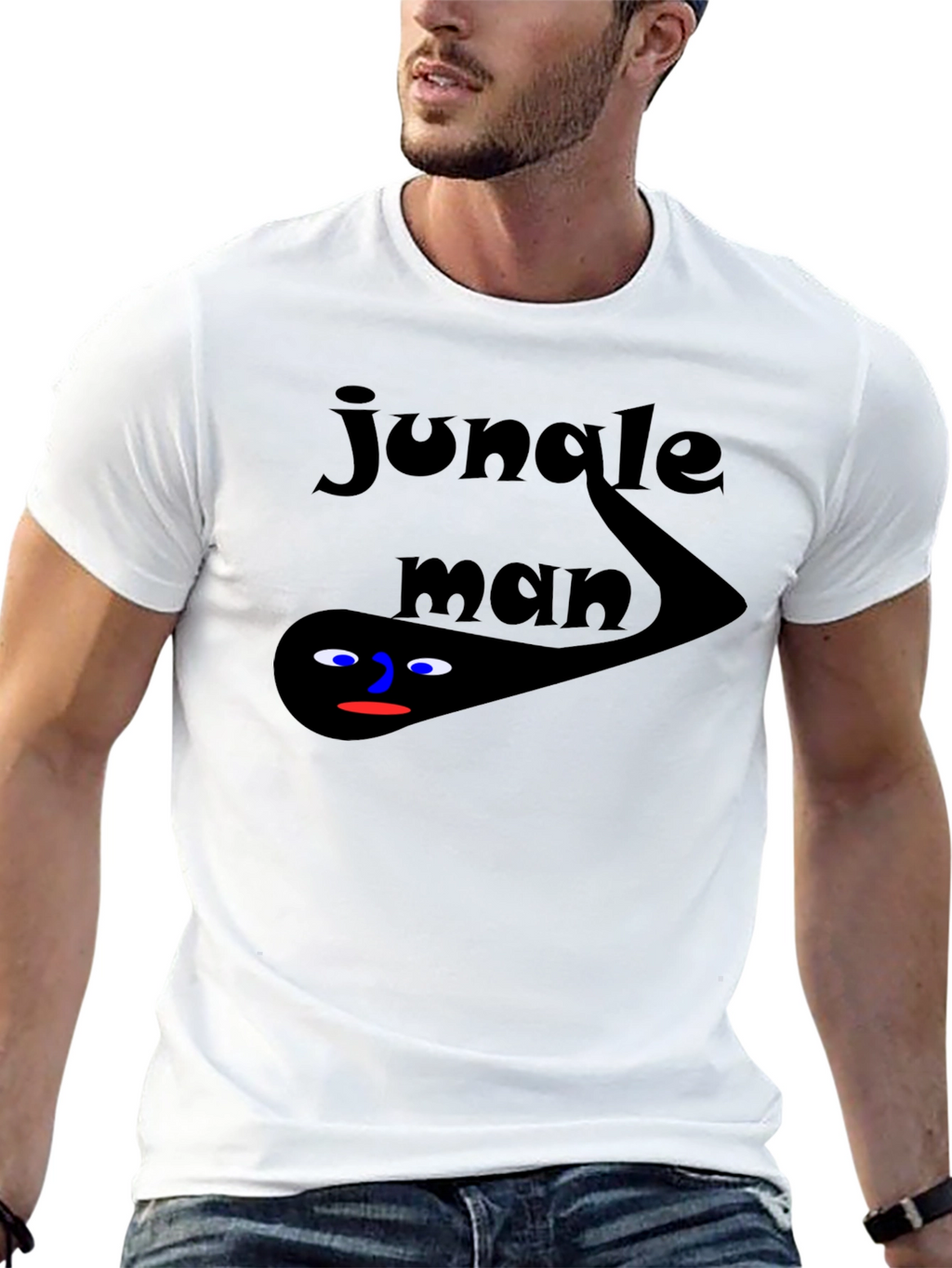 Jungle Man Black Graphic Tee