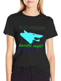 Mens Black Graphic Tee - Blood Curdling Design
