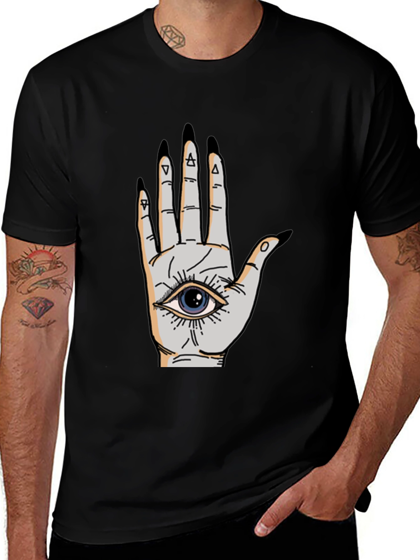 Mystic Hand Graphic Tee - Unisex Black T-Shirt