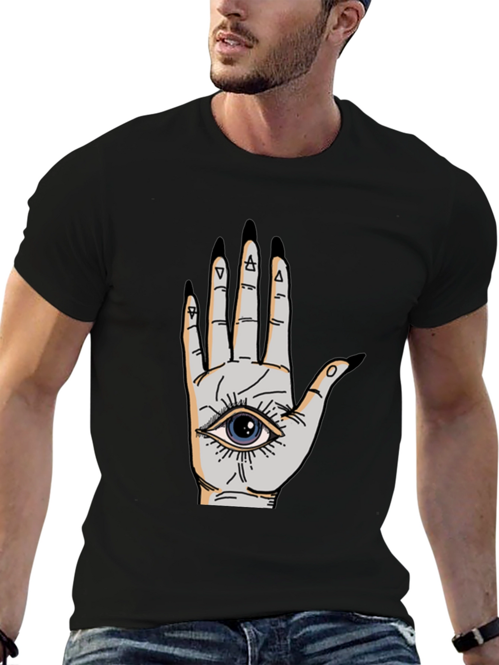 Mystic Hand Graphic Tee - Unisex Black T-Shirt