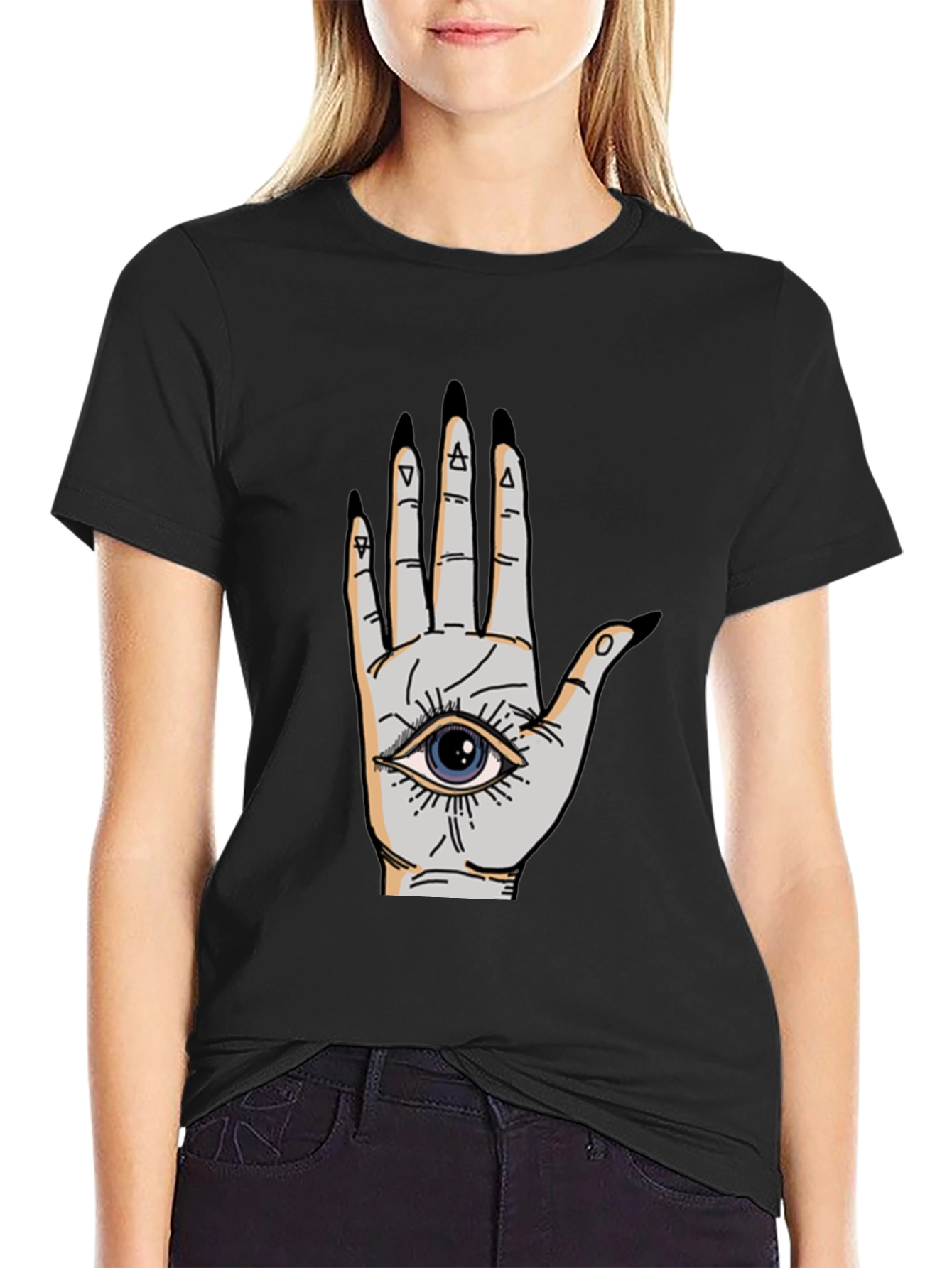 Mystic Hand Graphic Tee - Unisex Black T-Shirt