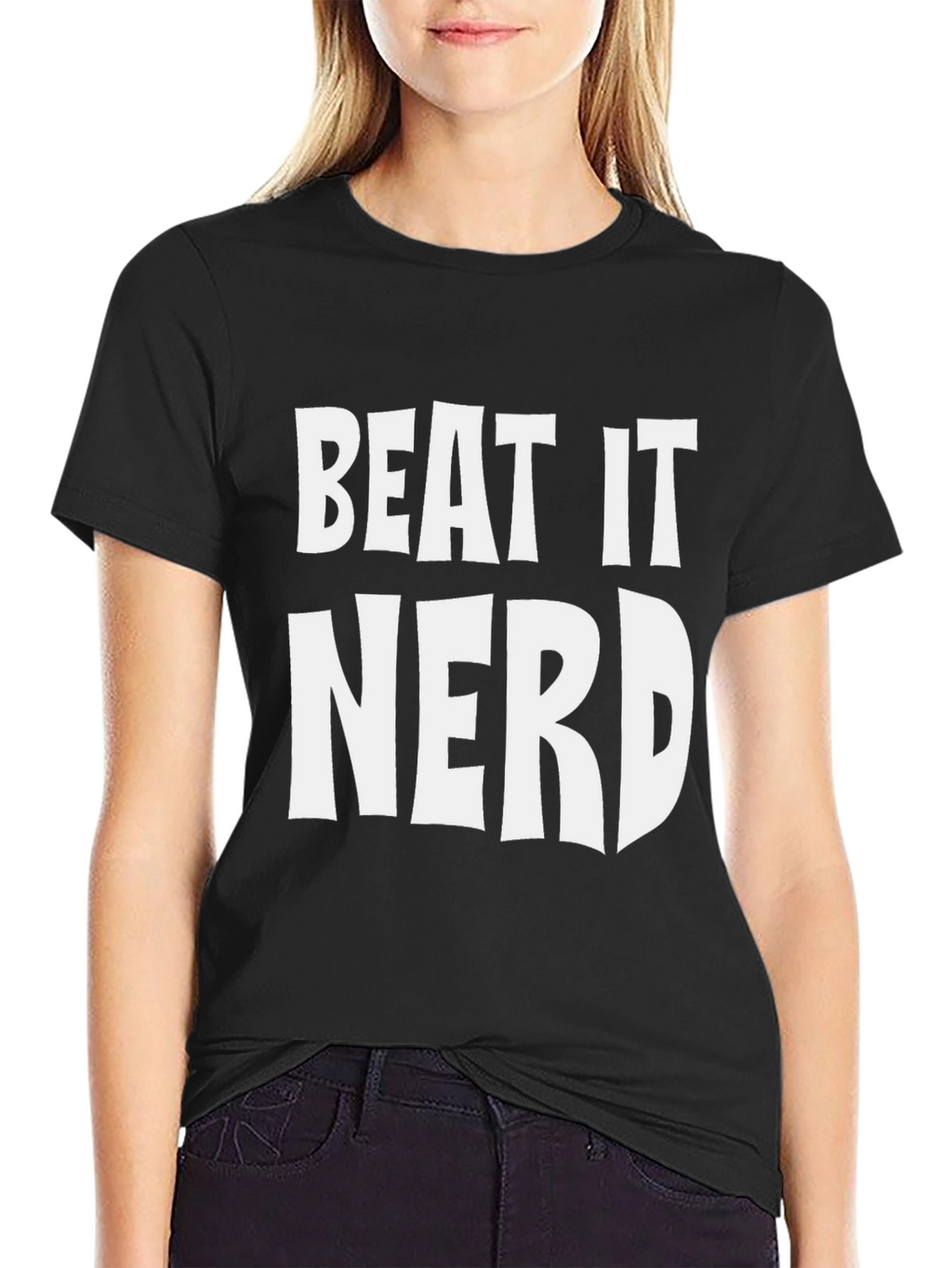 Beat It Nerd Graphic Tee - Black T-Shirt